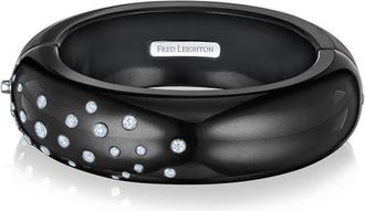 Fred Leighton Diamond Black Jade Wide Constellation Cuff Bracelet in White Gold at Nordstrom, Size 6.5