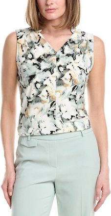 Anne Klein Wide Collar Printed Top