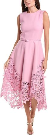 Oscar De La Renta Guipure Wool-Blend Midi Dress
