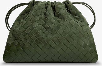 Bottega Veneta Pochette Dustbag in suede con motivo Intrecciato - BOTTEGA VENETA - gender_Woman