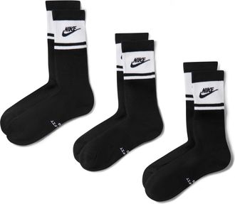 Nike Unisex Everyday Elevated Crew Socks (3 Pairs) in Black | IM7949-902