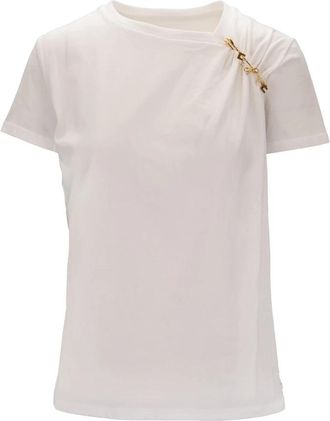 Elisabetta Franchi T-Shirts - Dames - T-shirts - Wit - M - Katoen - Tops