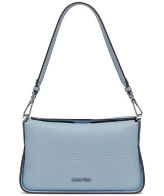 Calvin Klein womens Fay Shoulder Bag, Dusty Blue, One size
