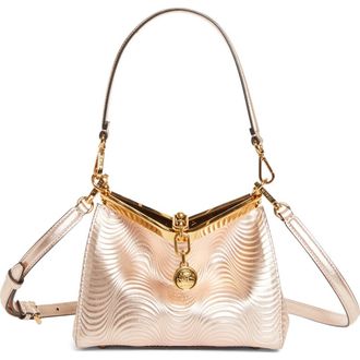 Etro Small Vela Wave Leather Shoulder Bag in M0421 Beige at Nordstrom
