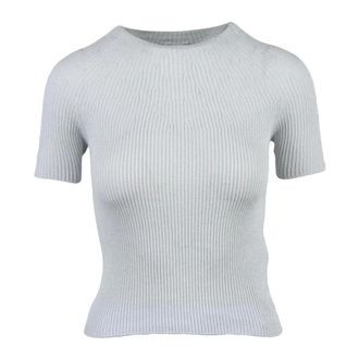 Eleventy Round-neck Knitwear, female, Gray, Size: XS Sottogiacca Round-neck Knitwear