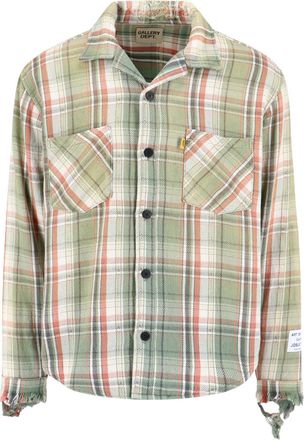 Gallery Dept. Green Plaid Cotton Casual Shirt