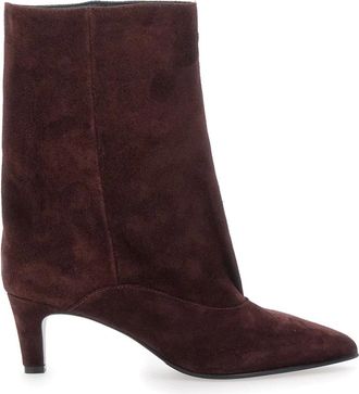 Strategia Schoenen, Dames, Rood, 40 EU, Leer, Bordeaux Enkellaarzen
