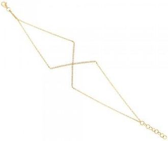 Allurez 0.23ct 14k Yellow Gold Diamond Ladys X Bracelet