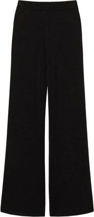 Twinset Wijde broek - Dames - Wijde Broeken - Zwart - L - Leer - Broeken