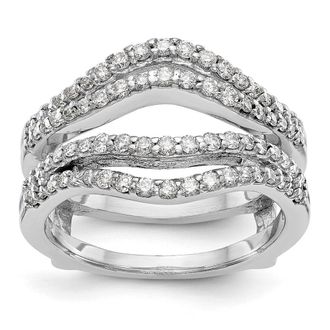 Diamond2Deal 14k White Gold Lab Grown Diamond Wedding Band Ring 0.62Ct Clarity- VS Color- D-E