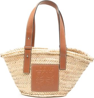 Loewe Pre-owned Loewe Small Raffia Anagram Basket Tote Ladies 411929