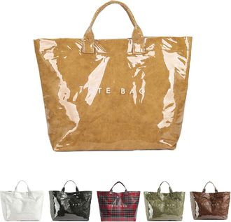 Generic Christmas Plaid Tote Bag for Women PVC Tote Bags Trendy ChristmasGift Bag Large Carry All Hobo Handbag for Shopping (Yellow)