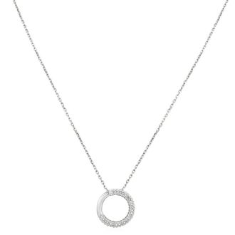 Swarovski Dextera Pendant Round Rhodium Shiny Crystal