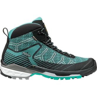 Asolo Falcon Evo Jaquard Gv Hiking Boot - Womens in Black/aqua Green at Nordstrom, Size 8.5