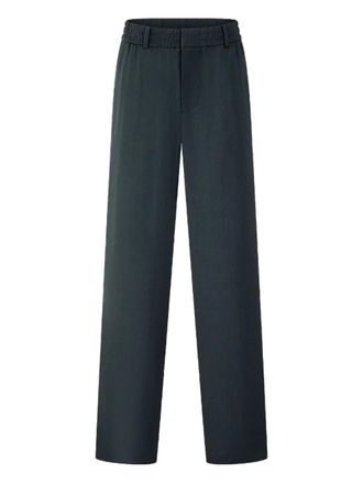 Shanghai Tang elastic-waist wool trousers - men - Wool - 50 - Green