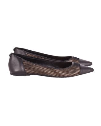 Michael Kors Michael Kors Puntige Ballet Flats in Zwart Leer