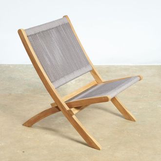 Wanda Collection Wanda Collection - Sill&oacute;n De Jard&iacute;&shy;n Lounge De Cuerda Gris Jala