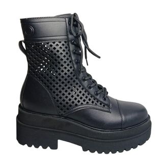 Liu Jo Lace-up Boots, female, Black, Size: 11 US stivali e stivaletti Ecopelle