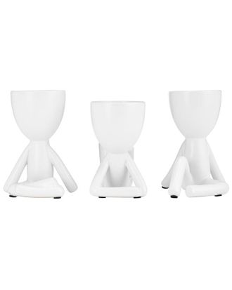 Sagebrook Home Set Of 3 Sitting Humans Figures