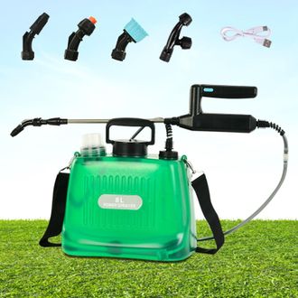 OEM Para Usar Con Un Pulverizador El&eacute;ctrico De Presi&oacute;n De 8 Litros Para Jardines, Con 4 Boquillas De Nebulizaci&oacute;n, Mango Recargable Por Usb, M&aacute;stil Telesc
