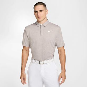 Nike Mens Tour Dri-FIT Jacquard Golf Polo in Grey | FZ7475-009
