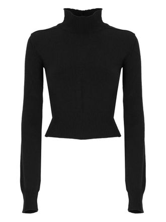 Rick Owens high-neck ribbed sweater - Black