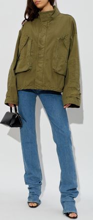 The Attico Jacket With A Stand-up Collar, Womens, Green