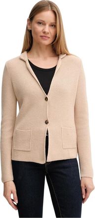 Benetton Cardigan met opgestikte zakken - Dames - Vesten - Beige - S - Wol - Truien & Vesten