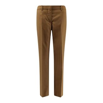 Burberry Slim-fit Trousers, female, Brown, Size: XS Slim-fit Trousers