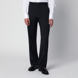 Lardini Pantaloni blu in lana