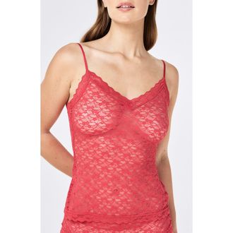 Papinelle Sleepwear Lulu Lace Camisole in Amour Rose at Nordstrom, Size 3X-Large