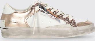 Crime London Sneakers SK8 Deluxe in pelle used con glitter