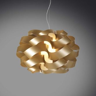 Linea Zero Linea Zero - Cloud Ara&ntilde;a De Suspensi&oacute;n De Tres Luces Dorada Di&aacute;metro 75x H50cm