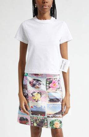 Sandy Liang Cotton Baby Tee in White at Nordstrom, Size X-Small