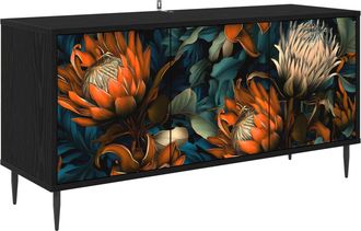vidaXL Mueble De Tv Lochem 102 X 33 X 51 Cm Roble Negro Vidaxl