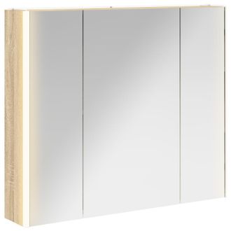 vidaXL Armario Con Espejo De Ba&ntilde;o Roble Sonoma 83,5 X 15,5 X 70 Cm Vidaxl