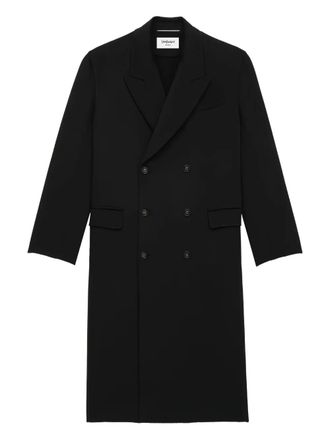 Saint Laurent double-breasted coat - men - Cashmere/Silk - 50 - Black