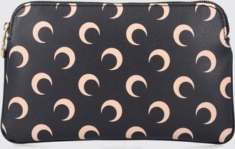 Marine Serre Clutch Marine Serre in pelle con Crescent Moon