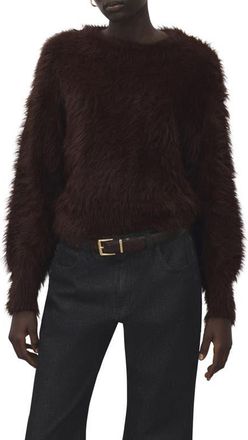Mango Toby Faux Fur Sweater in Brown at Nordstrom, Size Medium