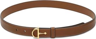 Gucci Leren riem met horsebitgesp - Bruin
