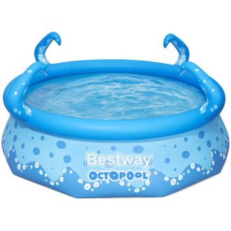 Bestway Piscina Hinchable Para Ni&ntilde;os Octopool 274x76 Cm Con 4 Tent&aacute;culos Colo Azul Con Capacidad De 3153 Litros