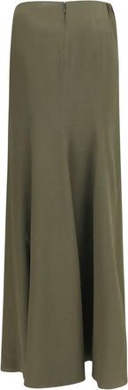 Alexander McQueen Womens Bicolor Silk Long Skirt