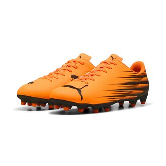 Puma Fussballschuh PUMA ATTACANTO II FG/AG, Herren, Gr. 42,5, schwarz (heat fire, puma schwarz), Synthetik, bedruckt, Schuhe Fussballschuh, f&uuml;r Rasenpl&auml;tze