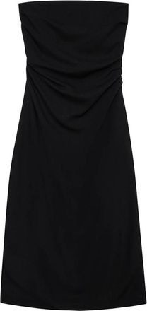 Anine Bing Tyla Strapless Gathered Midi Dress