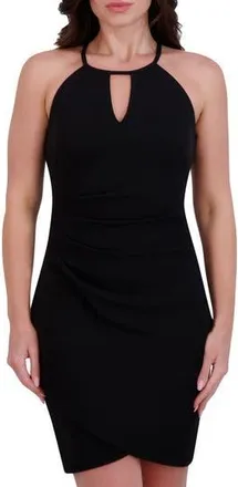 Siena My Balconia Keyhole Crepe Scuba Sheath Dress in Black at Nordstrom Rack, Size 12