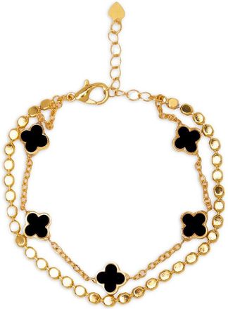 Saachi Saachi Multi Clover Charm Bracelet