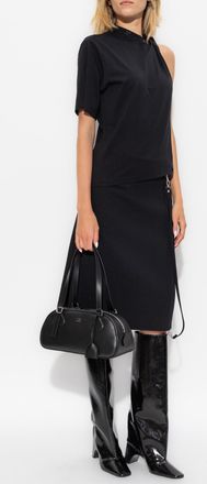 Courrèges Top With Z Logo, Womens, Black