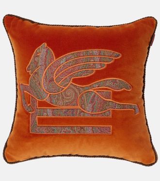Etro Pegaso cotton cushion