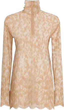 Dolce & Gabbana Chantilly Lace Blouse - Dames - Blouses - Beige - S - Overhemden