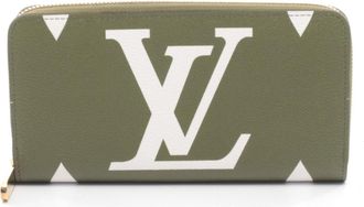 Louis Vuitton Beige Khaki Coated Canvas Long Wallet (Bi-Fold) (Pre-Owned)